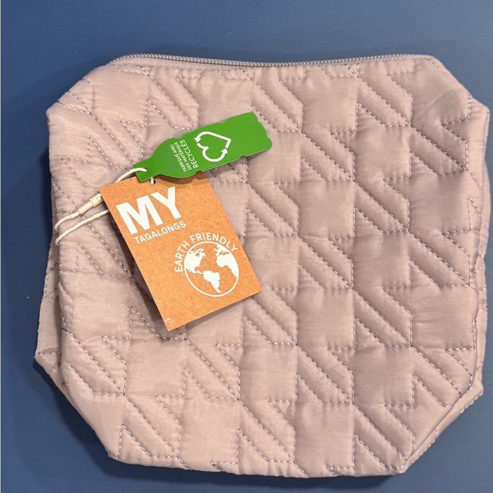 My Tagalongs Quilted Dusty Punk Beige Cosmetic Bag